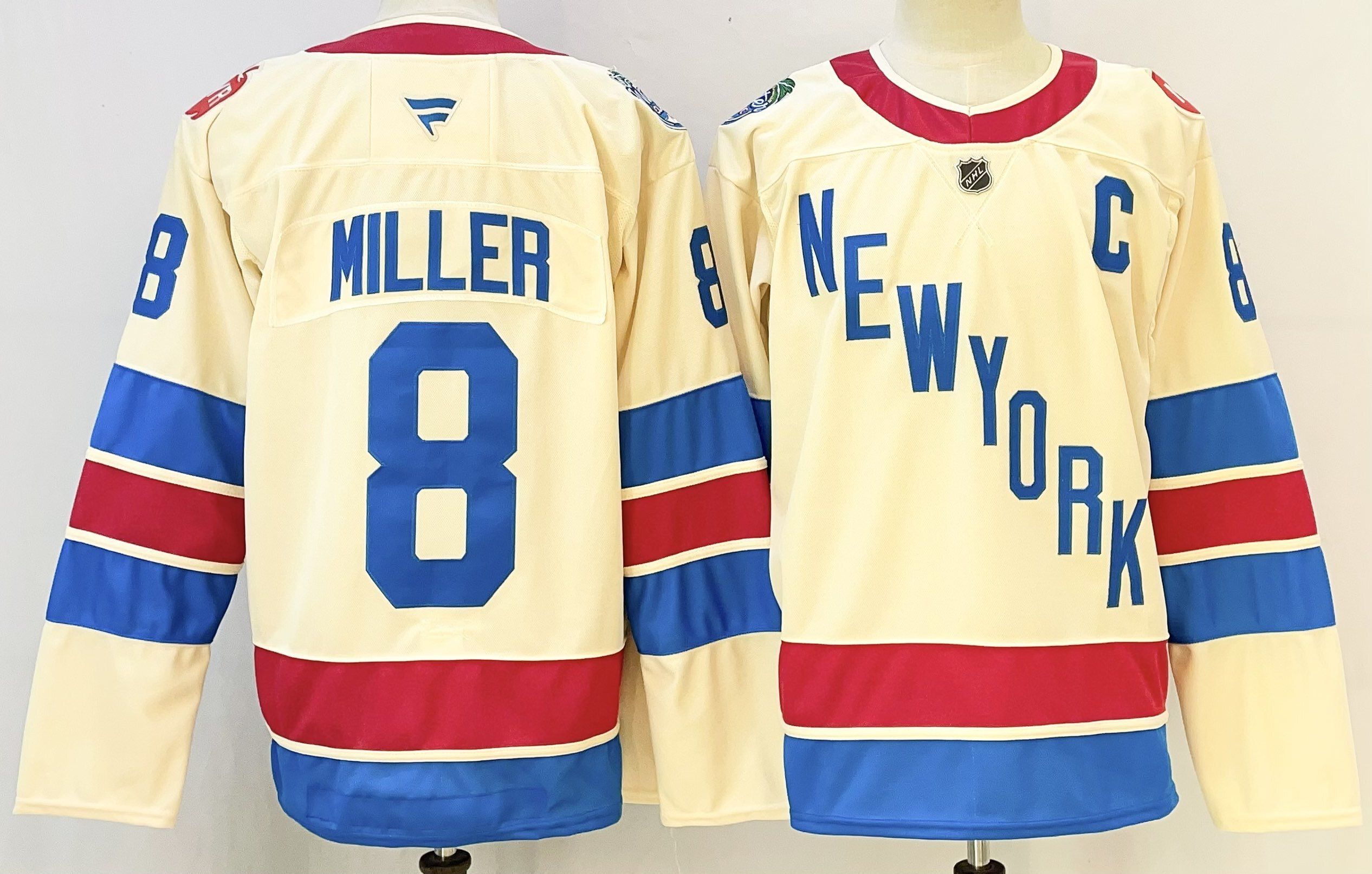 Men 2026 New York Rangers #8 Miller Cream NHL Jersey style 01